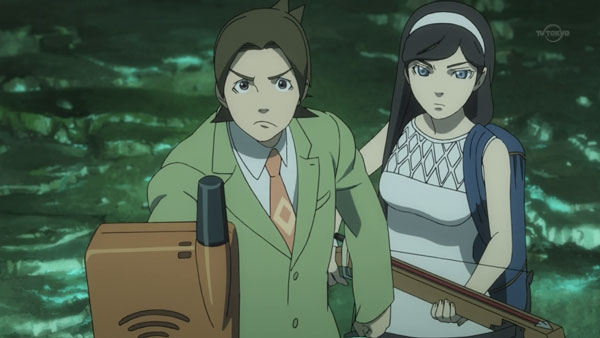 Our protagonists and their scientific cell phone of future-prediction
